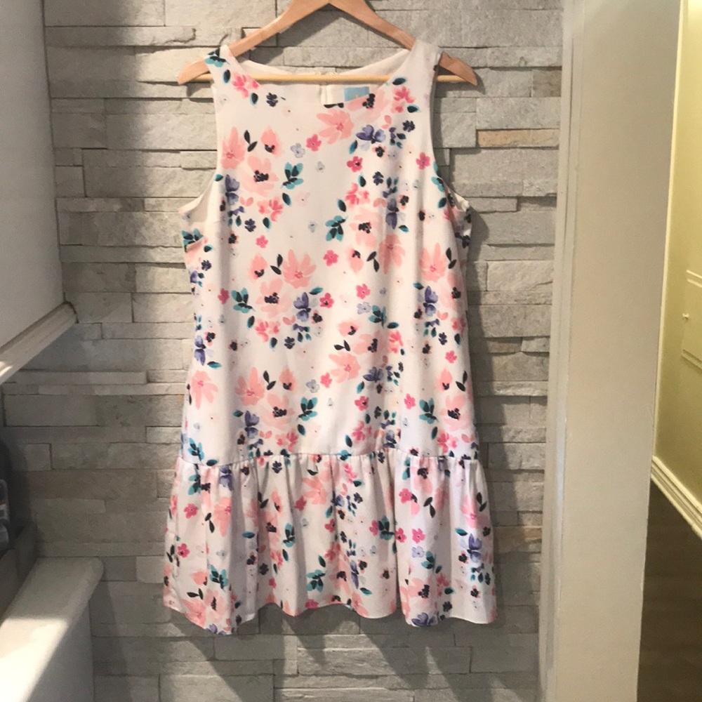 CECE dress size 12 drop waist floral dress